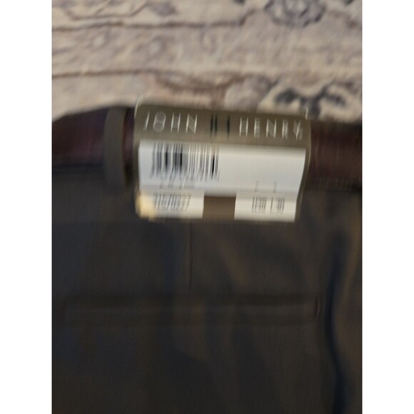 #60 Vintage John Henry men's dress pants 38x30 Brown with belt new with tags - Picture 3 of 6